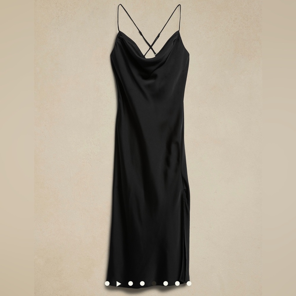 Black Midi Slip Dress